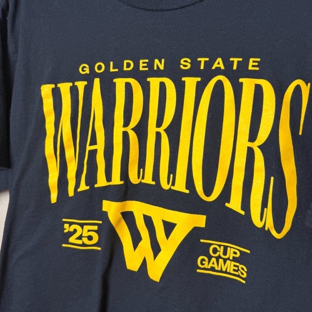 NBA Golden State Warriors Black 2025 Cup Games T Shirt Size XL New Logo - Picture 3 of 6